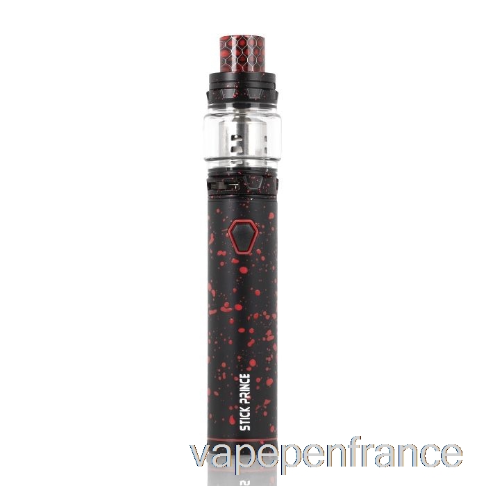 Kit Smok Stick Prince - Style Stylo Tfv12 Prince Noir Avec Stylo Vape Spray Rouge